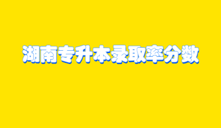 湖南專升本錄取率分?jǐn)?shù)