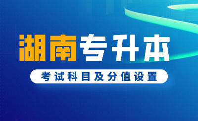 2024年湖南專升本考試科目及分值設置